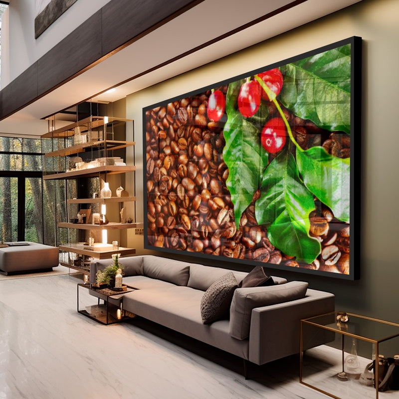 Quadro Grãos Do Café Em Natura