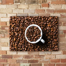 Quadro Grãos E Xícara De Café