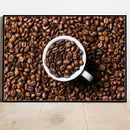 Quadro Grãos E Xícara De Café