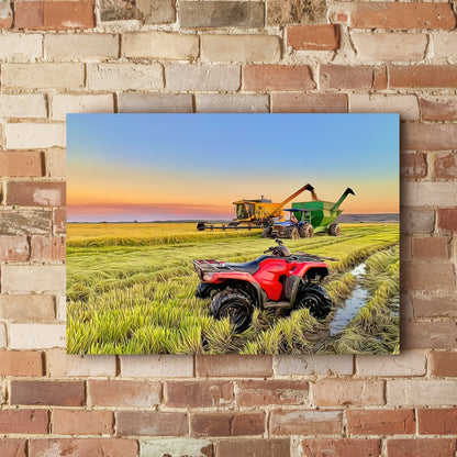 Quadro Quadriciclo 4x4 Plantação Banhado