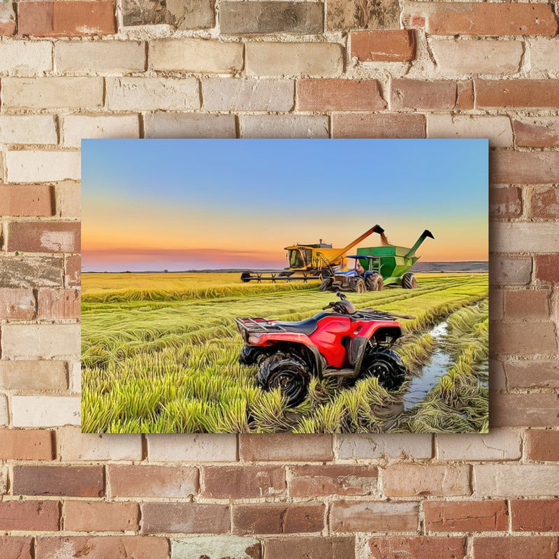 Quadro Quadriciclo 4x4 Plantação Banhado