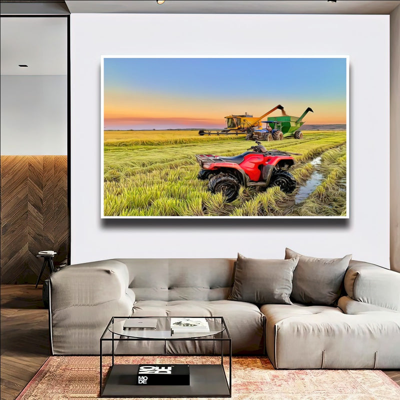 Quadro Quadriciclo 4x4 Plantação Banhado