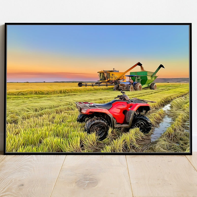 Quadro Quadriciclo 4x4 Plantação Banhado