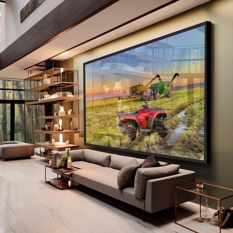 Quadro Quadriciclo 4x4 Plantação Banhado