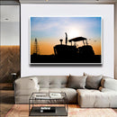 Quadro Trator Ao Entardecer