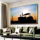 Quadro Trator Ao Entardecer