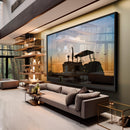 Quadro Trator Ao Entardecer