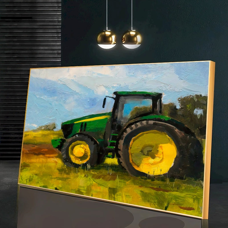 Quadro Pintura Trator Jd Campo