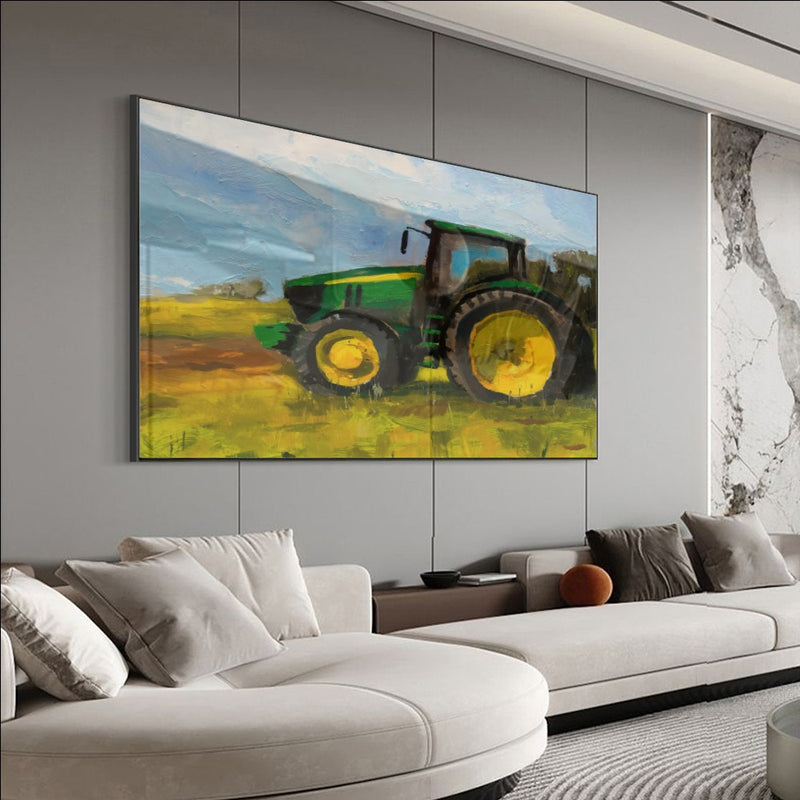 Quadro Pintura Trator Jd Campo