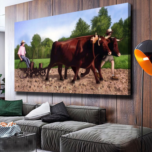 Quadro Pintura Agricultura Nos Primórdios