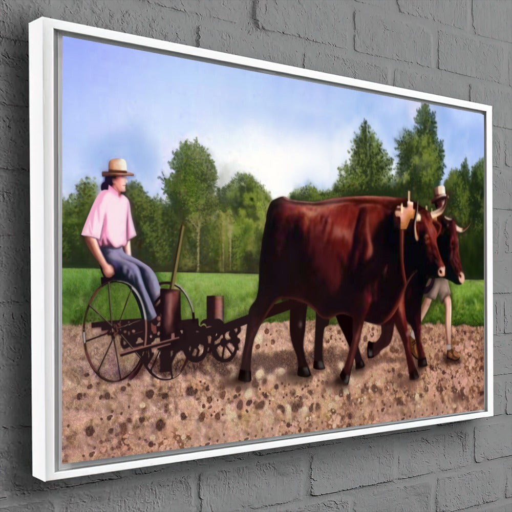 Quadro Pintura Agricultura Nos Primórdios