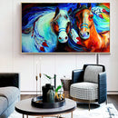 Quadro Dupla Cavalo Indígena