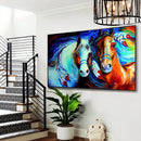 Quadro Dupla Cavalo Indígena