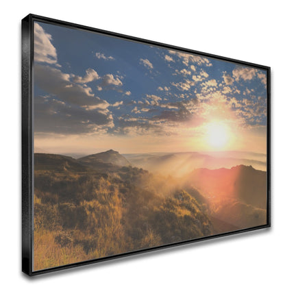 Quadro Paisagem E Montanhas Nascer Do Sol