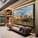 Quadro Rebanho De Ovelhas