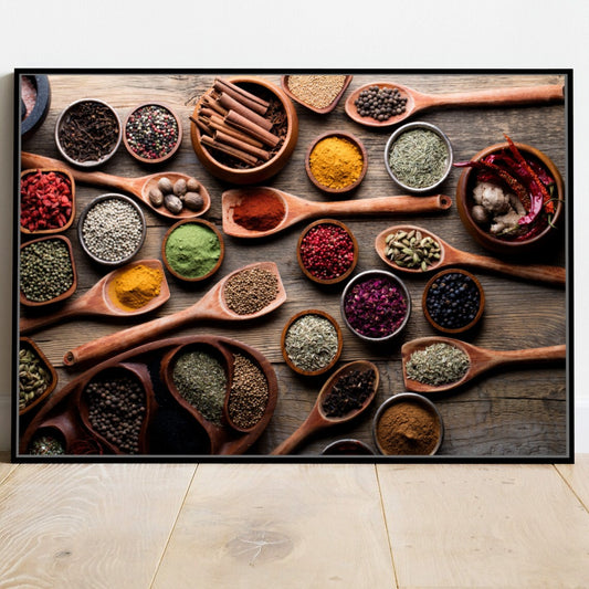 Quadro Temperos Do Brasil Colorido Cozinha