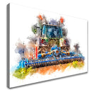 Quadro Trator Arando Pintura