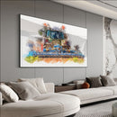 Quadro Trator Arando Pintura