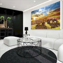 Quadro Trator E Carreto Antigo Por Do Sol