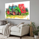 Quadro Trator Empilhadeira Estilo Pintura