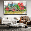 Quadro Trator Empilhadeira Estilo Pintura