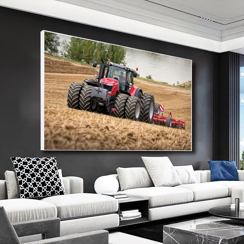 Quadro Trator Mf Estilo Pintura