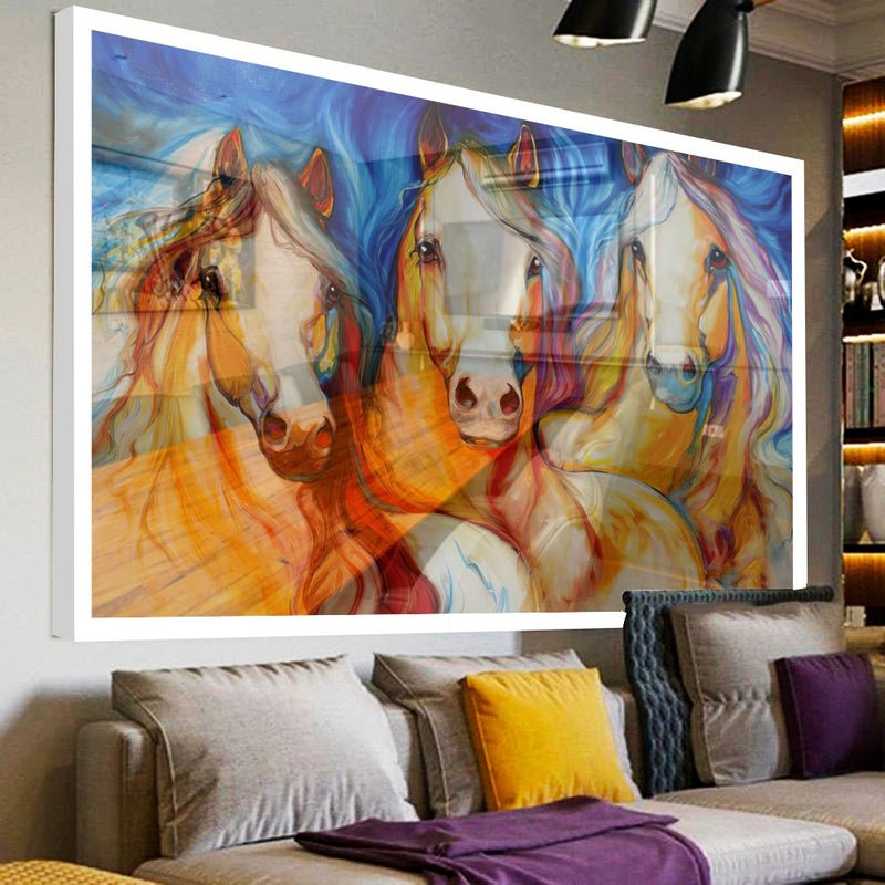 Quadro Trio De Cavalos Pintura