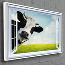 Quadro Vaca Olhando Pela Janela