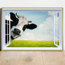 Quadro Vaca Olhando Pela Janela