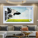 Quadro Vaca Olhando Pela Janela