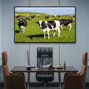 Quadro Vacas Holandesas Pastando No Campo