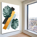 Quadro Abstrato Para Sala Folhas Verdes