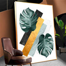 Quadro Abstrato Para Sala Folhas Verdes