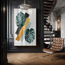 Quadro Abstrato Para Sala Folhas Verdes