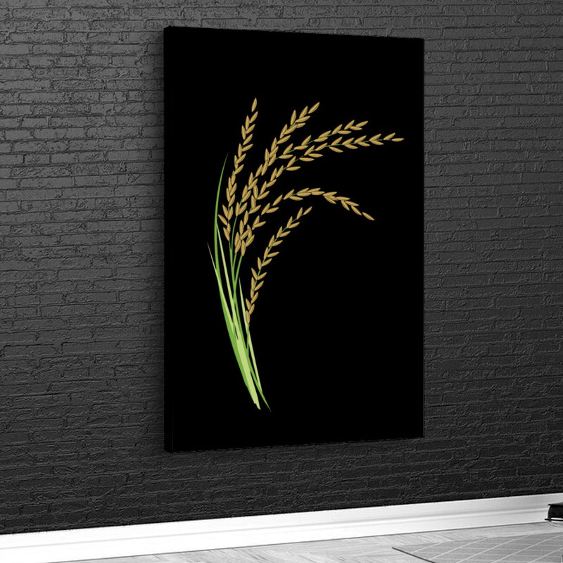 Quadro Cacho De Arroz Fundo Blackout