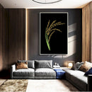 Quadro Cacho De Arroz Fundo Blackout