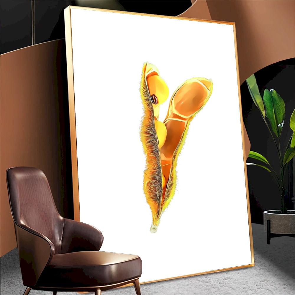 Quadro Vagem De Soja Fundo White