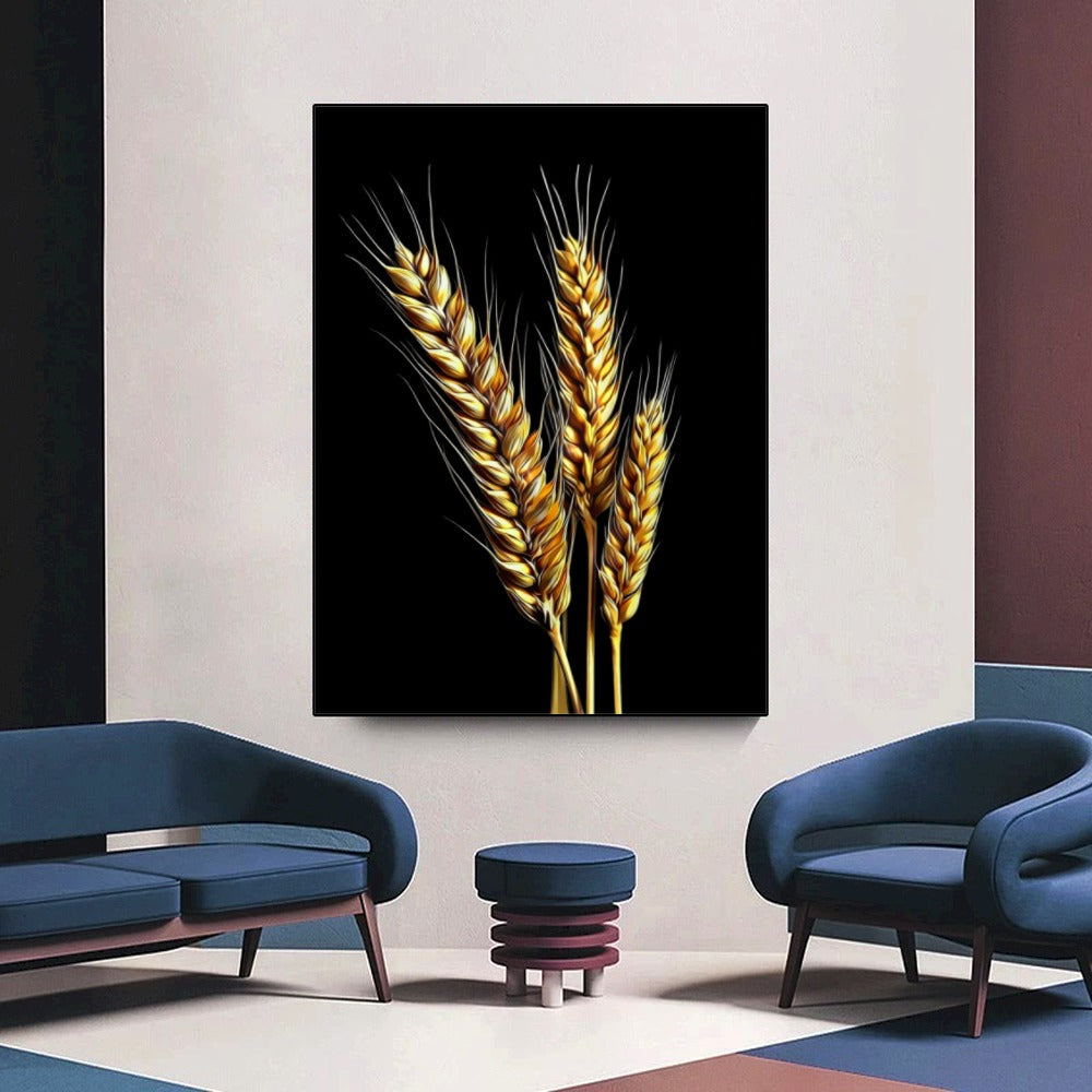 Quadro Ramo De Trigo Blackout