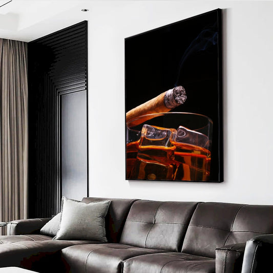 Quadro Charuto E Uisque
