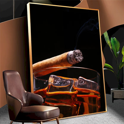Quadro Charuto E Uisque