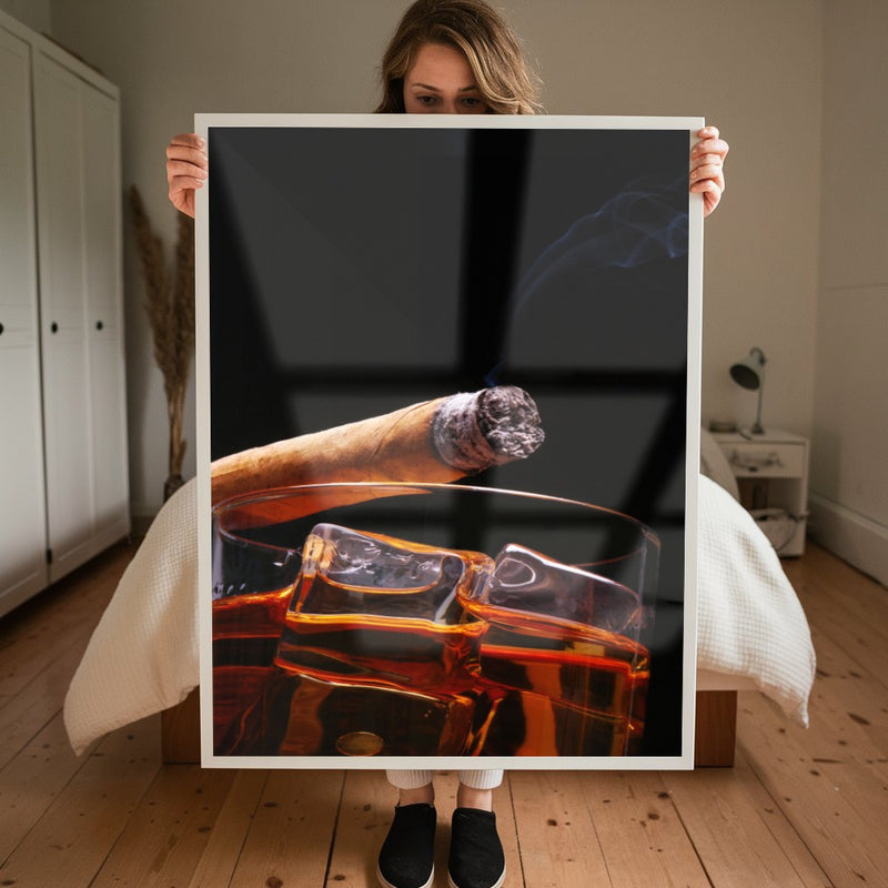 Quadro Charuto E Uisque