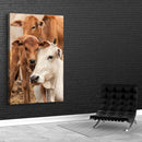 Quadro Vaca E Terneiros No Campo