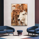 Quadro Vaca E Terneiros No Campo