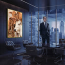 Quadro Vaca E Terneiros No Campo