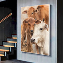 Quadro Vaca E Terneiros No Campo