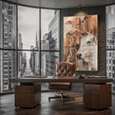 Quadro Vaca E Terneiros No Campo