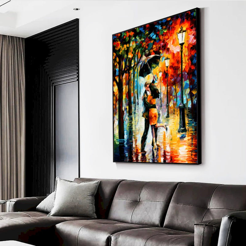 Quadro Casal Apaixonado Na Praça Arte Moderna