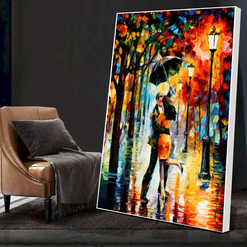 Quadro Casal Apaixonado Na Praça Arte Moderna