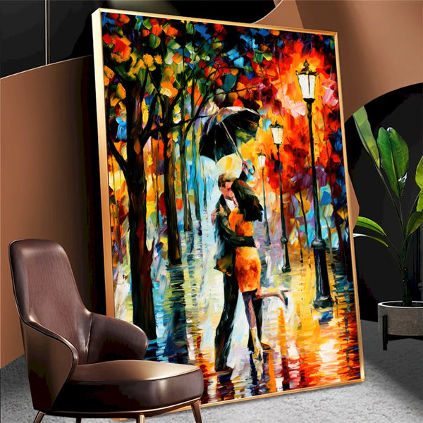 Quadro Casal Apaixonado Na Praça Arte Moderna