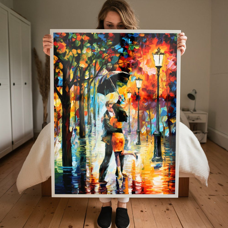Quadro Casal Apaixonado Na Praça Arte Moderna